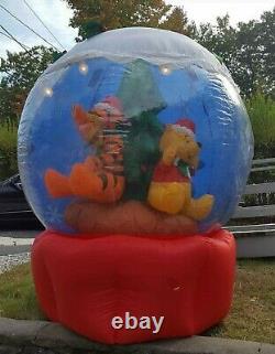 Disney Winnie The Pooh Christmas Inflatable Snowglobe Gemmy