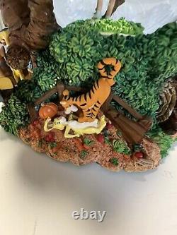 Disney Winnie The Pooh Christopher Robin Two Tier Snow Globe. Vintage And Rare