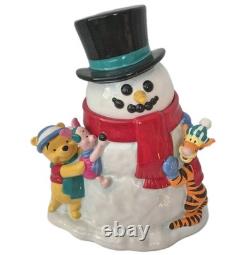 Disney Winnie The Pooh Cookie Jar Tigger Piglet Snowman Disneylnd Large Ceramic