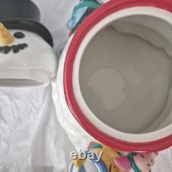 Disney Winnie The Pooh Cookie Jar Tigger Piglet Snowman Disneylnd Large Ceramic