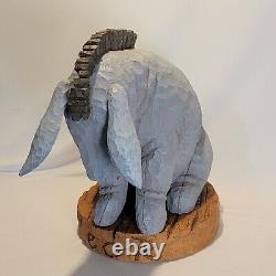 Disney Winnie The Pooh Eeyore Big Figure 75th Anniversary Faux Wood Carving