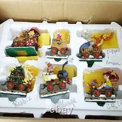 Disney Winnie The Pooh & Friends Christmas Holiday Train 6pc Set Danbury Mint