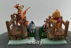 Disney Winnie The Pooh & Friends Tigger Piglet Eeeyore Bookends Bridge Fishing