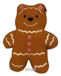 Disney Winnie The Pooh Gingerbread Holiday Christmas Pillow From Aldi RARE