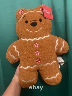 Disney Winnie The Pooh Gingerbread Holiday Christmas Pillow From Aldi RARE