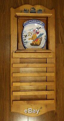 Disney Winnie The Pooh Perpetual Wooden Wall Calendar. Bradford Exchange