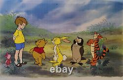 Disney Winnie The Pooh, Piglet, Christopher, Rabbit, Owl, Tigger Original Model Cel