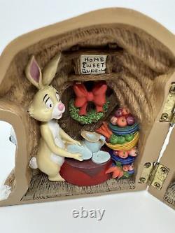 Disney Winnie The Pooh Rabbits House Christmas Holiday Home Sweet Burrow Hinged