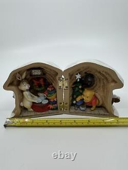 Disney Winnie The Pooh Rabbits House Christmas Holiday Home Sweet Burrow Hinged