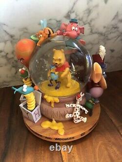 Disney Winnie The Pooh Snowglobe with Music Heffalumps And Woozles Shepard Milne