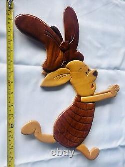 Disney Winnie The Pooh Tigger Piglet Wooden Wall Nursery Plaque Lot Of 5 Vintage