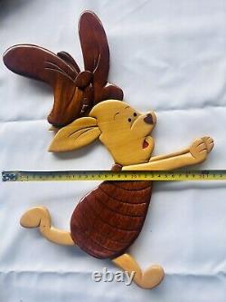 Disney Winnie The Pooh Tigger Piglet Wooden Wall Nursery Plaque Lot Of 5 Vintage