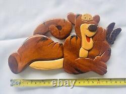 Disney Winnie The Pooh Tigger Piglet Wooden Wall Nursery Plaque Lot Of 5 Vintage