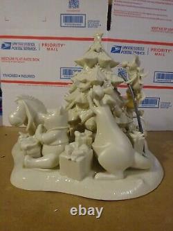 Disney Winnie The Pooh Tree Trimming Party Christmas Lenox Figure Unpainted