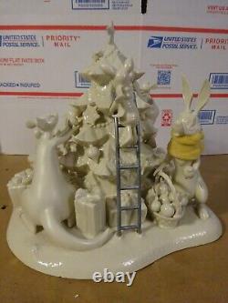 Disney Winnie The Pooh Tree Trimming Party Christmas Lenox Figure Unpainted