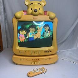 Disney Winnie The Pooh Tube TV CRT 13 & DVD Player Yellow Combo Set (2005)