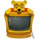 Disney Winnie The Pooh Tube Tv Crt 13 & Dvd Player Yellow Combo Set (2005)