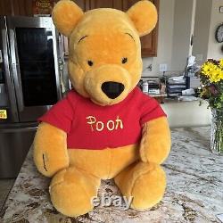 Disney Winnie The Pooh Vintage LARGE JUMBO 36 inch Plush Stuffed Bear Quality
