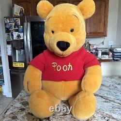 Disney Winnie The Pooh Vintage LARGE JUMBO 36 inch Plush Stuffed Bear Quality