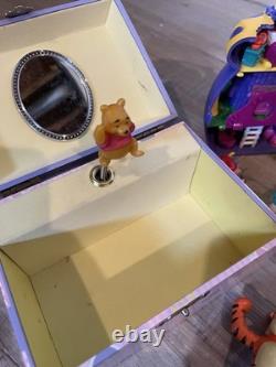 Disney Winnie The Pooh Vintage Lot (figures, Suit, Jewelry Box, & Sealed Coins)