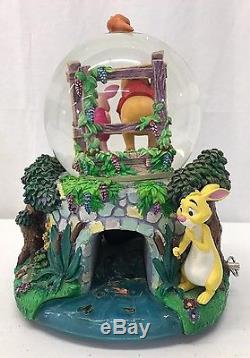 Disney Winnie the Pooh Bridge Snowglobe (Snow Globe) Music Box FREE SHIPPING