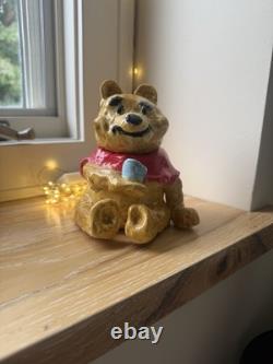 Disney Winnie the Pooh Ceramic Cookie Jar with Removable Lid. Hand crafted