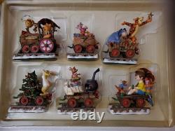 Disney Winnie the Pooh Christmas Train Set In Original Box VTG NEW Danbury Mint