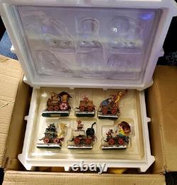 Disney Winnie the Pooh Christmas Train Set In Original Box VTG NEW Danbury Mint