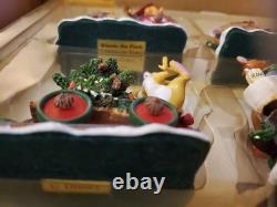 Disney Winnie the Pooh Christmas Train Set In Original Box VTG NEW Danbury Mint