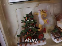 Disney Winnie the Pooh Christmas Train Set In Original Box VTG NEW Danbury Mint