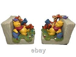 Disney Winnie the Pooh Collection 100 Acre Meadow Sculpted Resin Bookends w Box