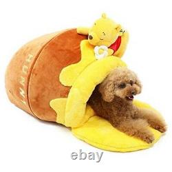 Disney Winnie the Pooh Dog House Honey Pot Type + Cushion Fast Ship Japan EMS