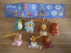 Disney Winnie the Pooh Figure Peek-A-Pooh Series Charm Rare Frog Lot Set Eeyore