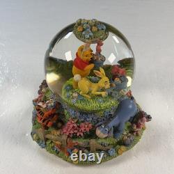 Disney Winnie the Pooh & Friends Musical Snow Globe Easter Parade Egg Hunt Works