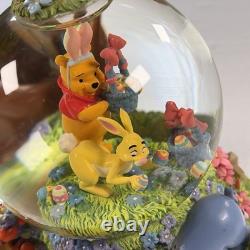 Disney Winnie the Pooh & Friends Musical Snow Globe Easter Parade Egg Hunt Works