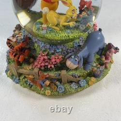 Disney Winnie the Pooh & Friends Musical Snow Globe Easter Parade Egg Hunt Works