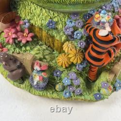 Disney Winnie the Pooh & Friends Musical Snow Globe Easter Parade Egg Hunt Works