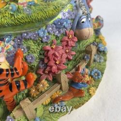 Disney Winnie the Pooh & Friends Musical Snow Globe Easter Parade Egg Hunt Works