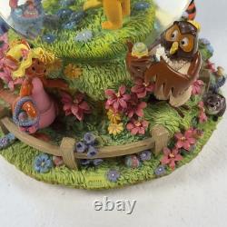 Disney Winnie the Pooh & Friends Musical Snow Globe Easter Parade Egg Hunt Works