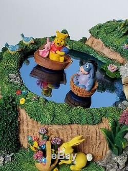 Disney Winnie the Pooh Music Box Magical Dancing on Pond Figurine New in Box