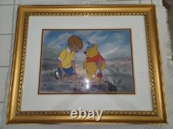 Disney Winnie the Pooh, Piglet, Christpher Robin Hand Painted Limited Cel /500