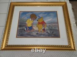 Disney Winnie the Pooh, Piglet, Christpher Robin Hand Painted Limited Cel /500