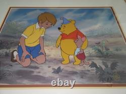 Disney Winnie the Pooh, Piglet, Christpher Robin Hand Painted Limited Cel /500