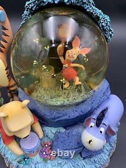 Disney Winnie the Pooh SNOW GLOBE Musical Tigger Piglet Eeyore