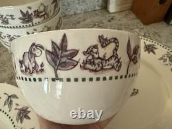 Disney Winnie the Pooh Set Leaf & Animal Rim 21-Piece Vintage Collection