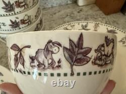 Disney Winnie the Pooh Set Leaf & Animal Rim 21-Piece Vintage Collection