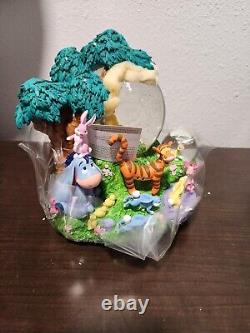 Disney Winnie the Pooh Springtime Bunnies Musical Motion Figurine Duo SnowGlobes