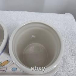 Disney Winnie the Pooh Squeaky Clean Ceramic Bathroom Set 4pc Tray Dispenser Jar