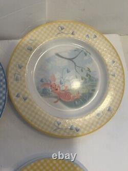 Disney Winnie the Pooh Works 9 Plates Milne & Shepard Tea Cups Saucers