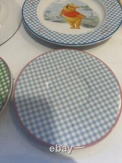 Disney Winnie the Pooh Works 9 Plates Milne & Shepard Tea Cups Saucers